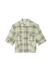 The Utility Shirt in Jade Green Plaid