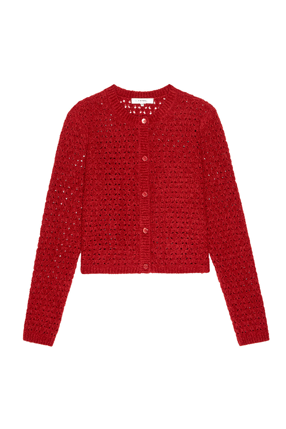 The Chenille Cardi in Lipstick