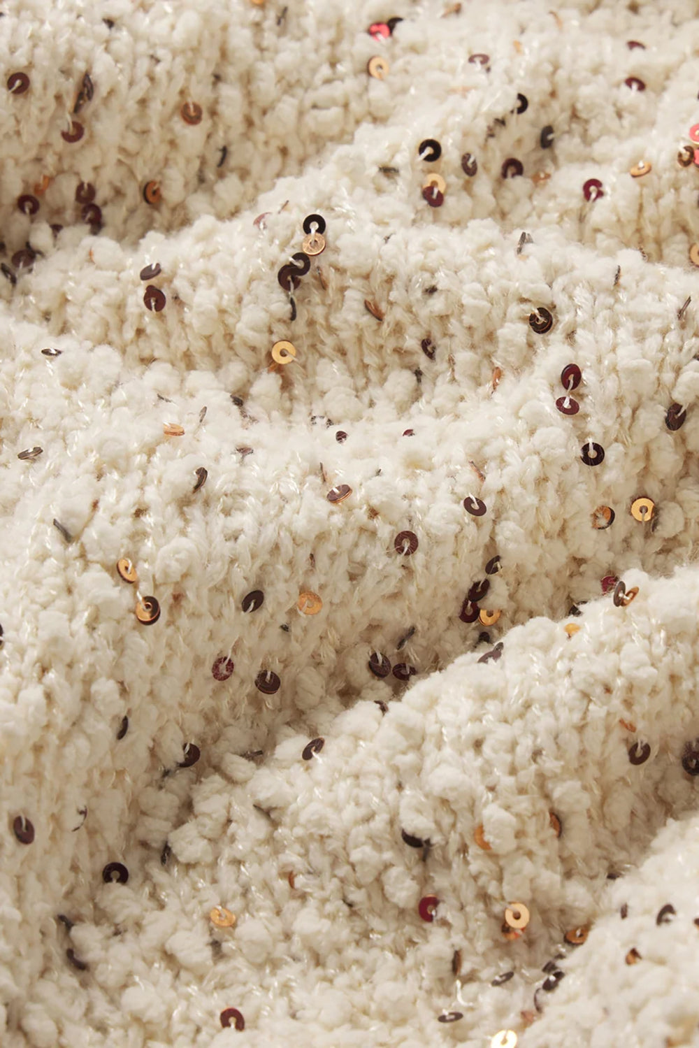 The Confetti Short Sleeve Sweater in Cream