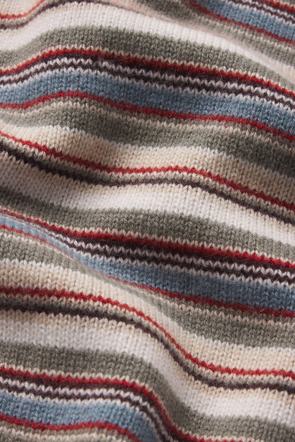 The Quad Polo is Sky Blue Multi Stripe