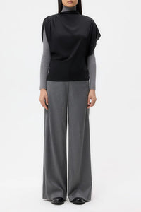Wish You Would Top in Silk Georgette Midnight