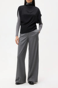 Wish You Would Top in Silk Georgette Midnight