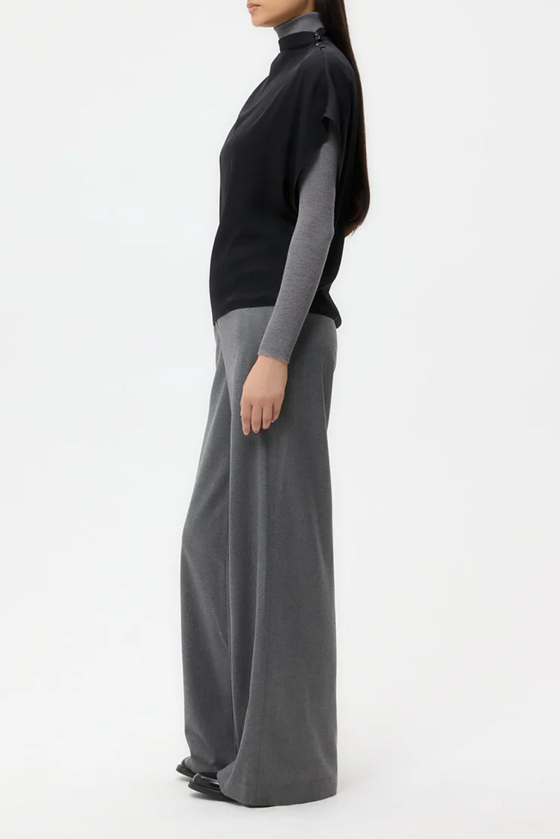 Wish You Would Top in Silk Georgette Midnight