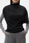 Wish You Would Top in Silk Georgette Midnight