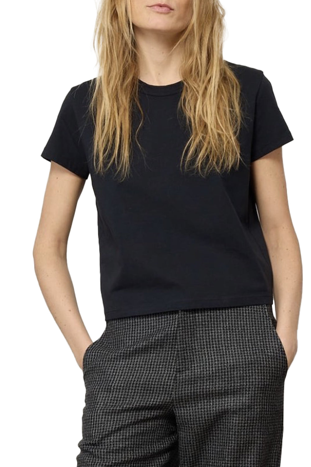 Fitted Crewneck T-Shirt in Black