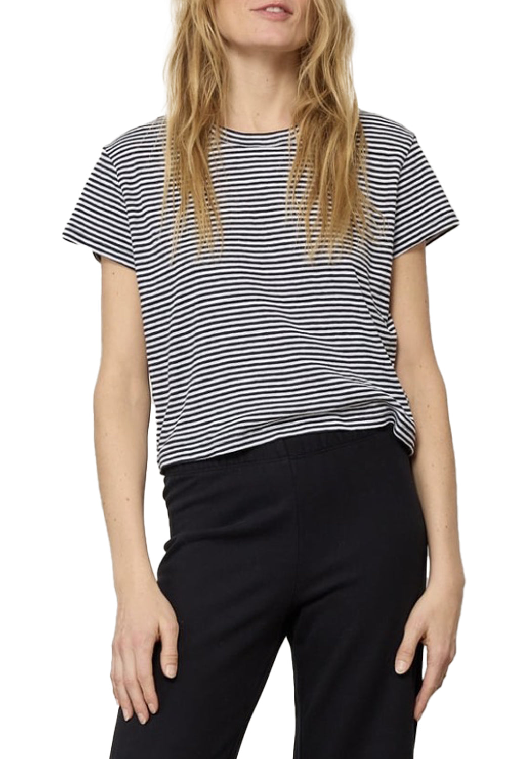 Fitted Crewneck T-Shirt in Black & White