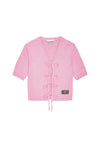 Future Wool Mix Short Sleeve Cardigan in Primrose Pink