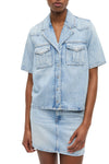 Light Blue Denim Shirt in Light Stone Blue