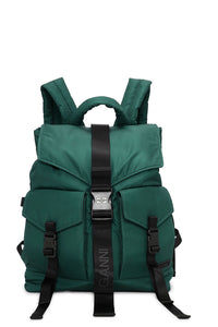 Recycled Tech Backpack in Forest Night