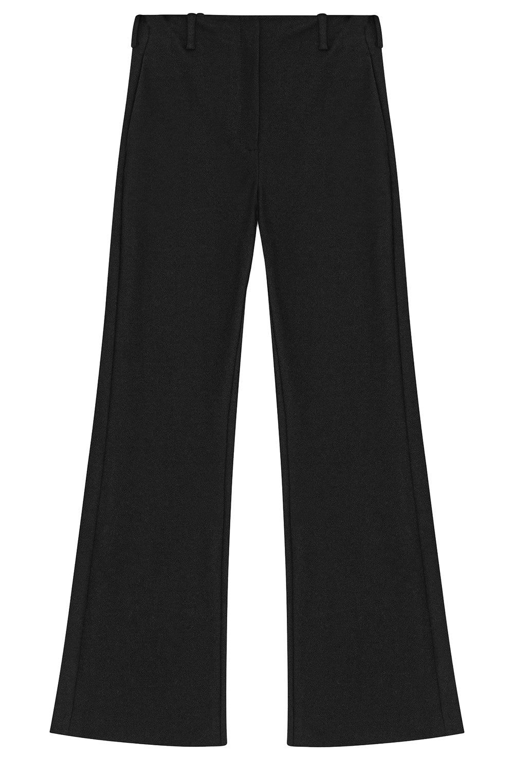 Black Heavy Cotton Tailoring Flared Pants in Black – Krista K Boutique