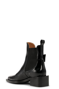 Black Chunky Buckle Chelsea Boot