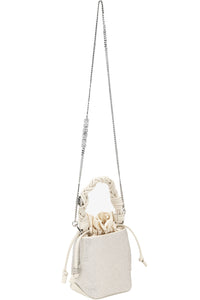 Mini GANNI Bou Bucket Bag in Egret