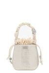 Mini GANNI Bou Bucket Bag in Egret