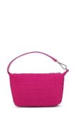 Small Butterfly Pouch Satin Bag in Shocking Pink