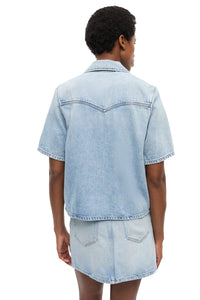 Light Blue Denim Shirt in Light Stone Blue