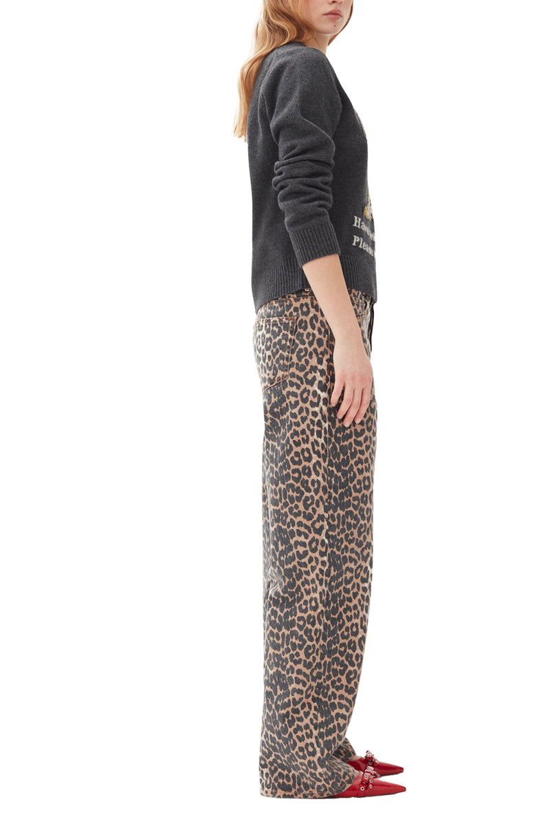 Leopard Printed Izey Jeans