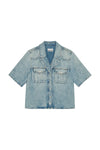 Light Blue Denim Shirt in Light Stone Blue