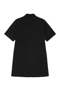 Viscose Twill Mini Dress in Black