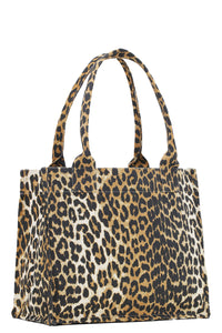 Leopard-Print Canvas Tote Bag