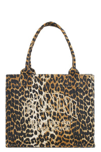 Leopard-Print Canvas Tote Bag