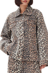 Leopard Printed Denim Jacket