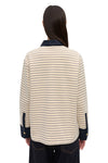 Single Piquet Jersey Polo in Egret