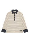 Single Piquet Jersey Polo in Egret