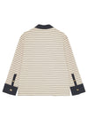 Single Piquet Jersey Polo in Egret