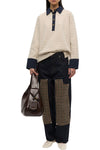 Single Piquet Jersey Polo in Egret