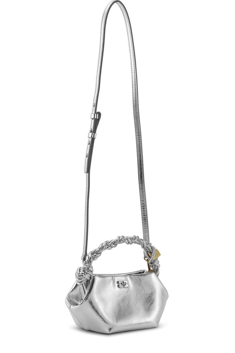 Silver Mini Ganni Bou Bag