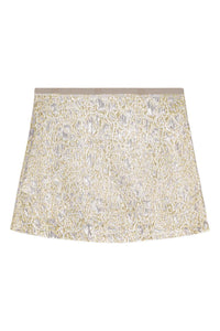 Gold and Silver Metallic Elasticated Mini Skirt