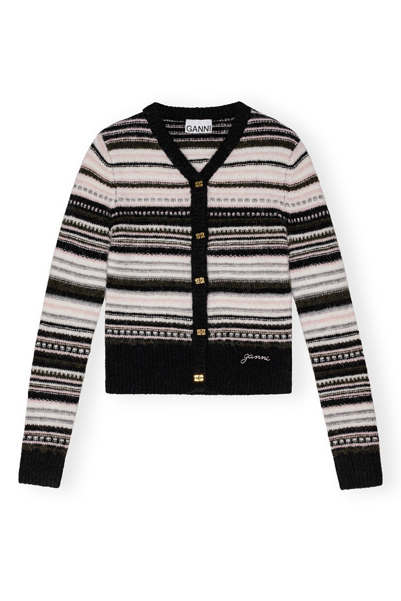 Soft Wool Stripe Cardigan