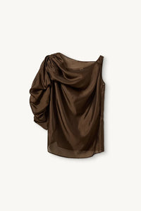 Gilian Drape Top in Espresso