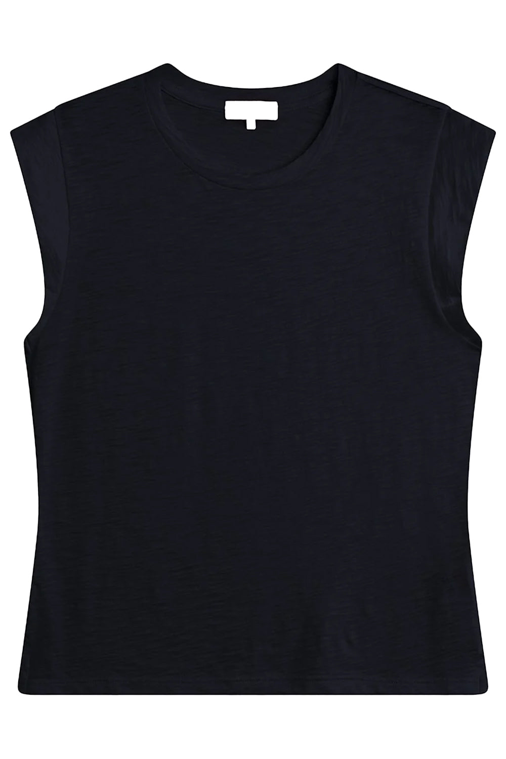 Signature Slub Cap Sleeve Tee in Black