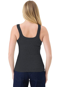 Angeline Tank in Charcoal Heather