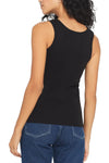 Variegated Rib Tank in Black