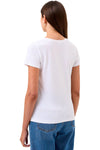 Cleo V-Neck Tee in White