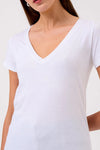 Cleo V-Neck Tee in White