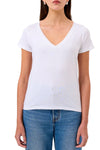 Cleo V-Neck Tee in White