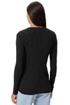 Signature Slub Long Sleeve Tee in Black