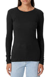 Signature Slub Long Sleeve Tee in Black