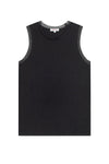Tulle Trim Tank Top in Black