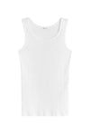 Variegated Rib Tank in White