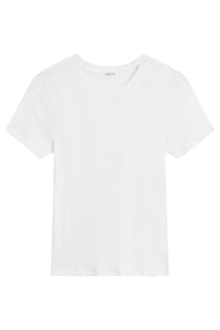 Variegated Rib Tee in White