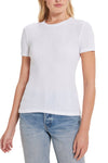 Variegated Rib Tee in White