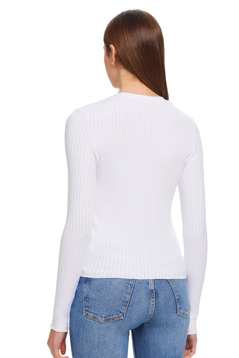 Chelsea V Neck Top in White