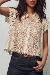 Lattice Top with Cami in Cream