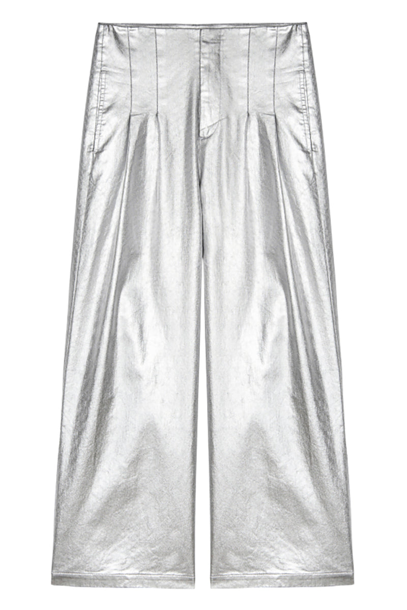 The Sculpted Trouser in Silver