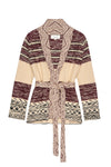 The Riding Cardigan in Rusted Red Multi