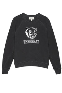 College Sweatshirt with Bear Graphic